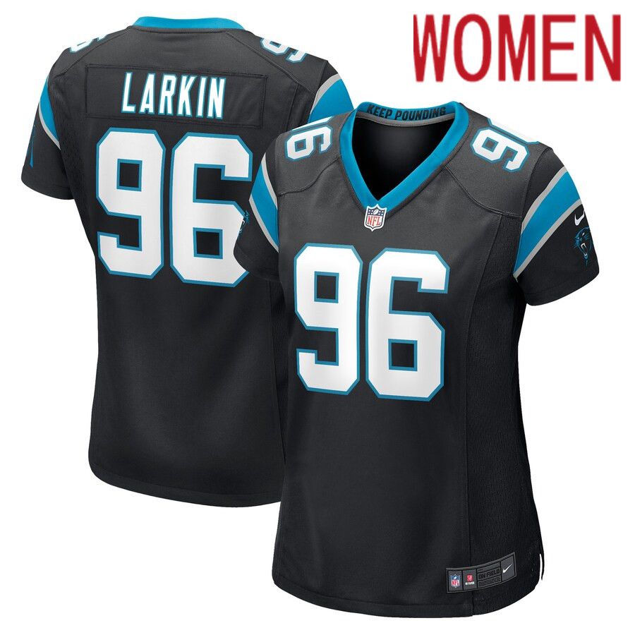 Women Carolina Panthers 96 Austin Larkin Nike Black Game Player NFL Jersey
